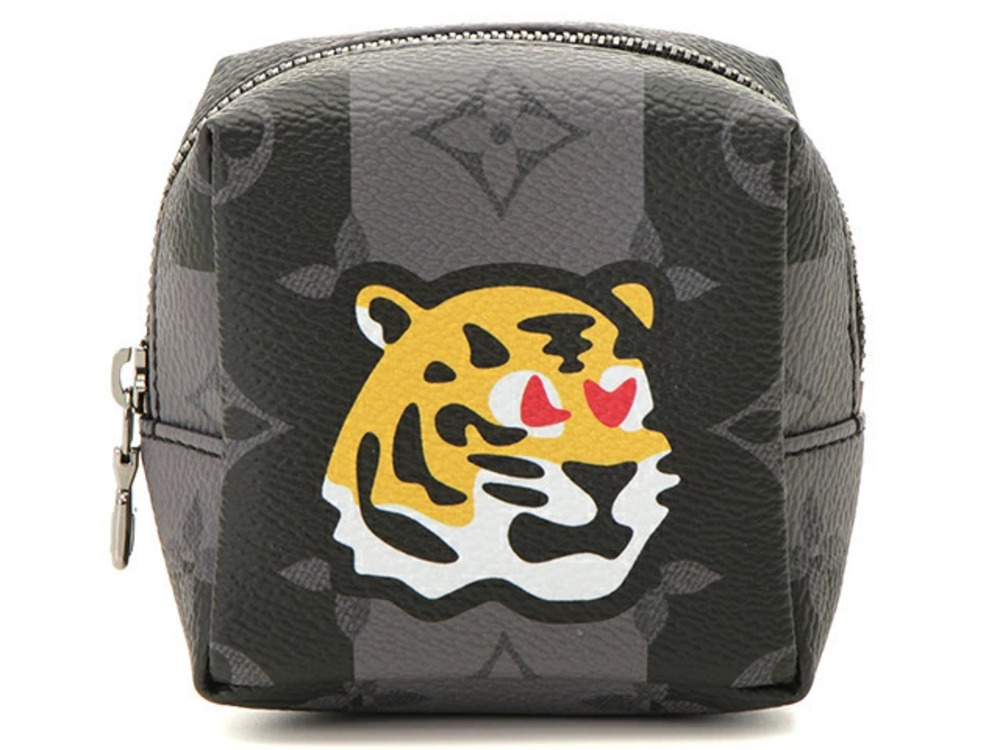 LOUIS VUITTON Pouch Clutch Portefeuille Squared Eclipse Black NIGO